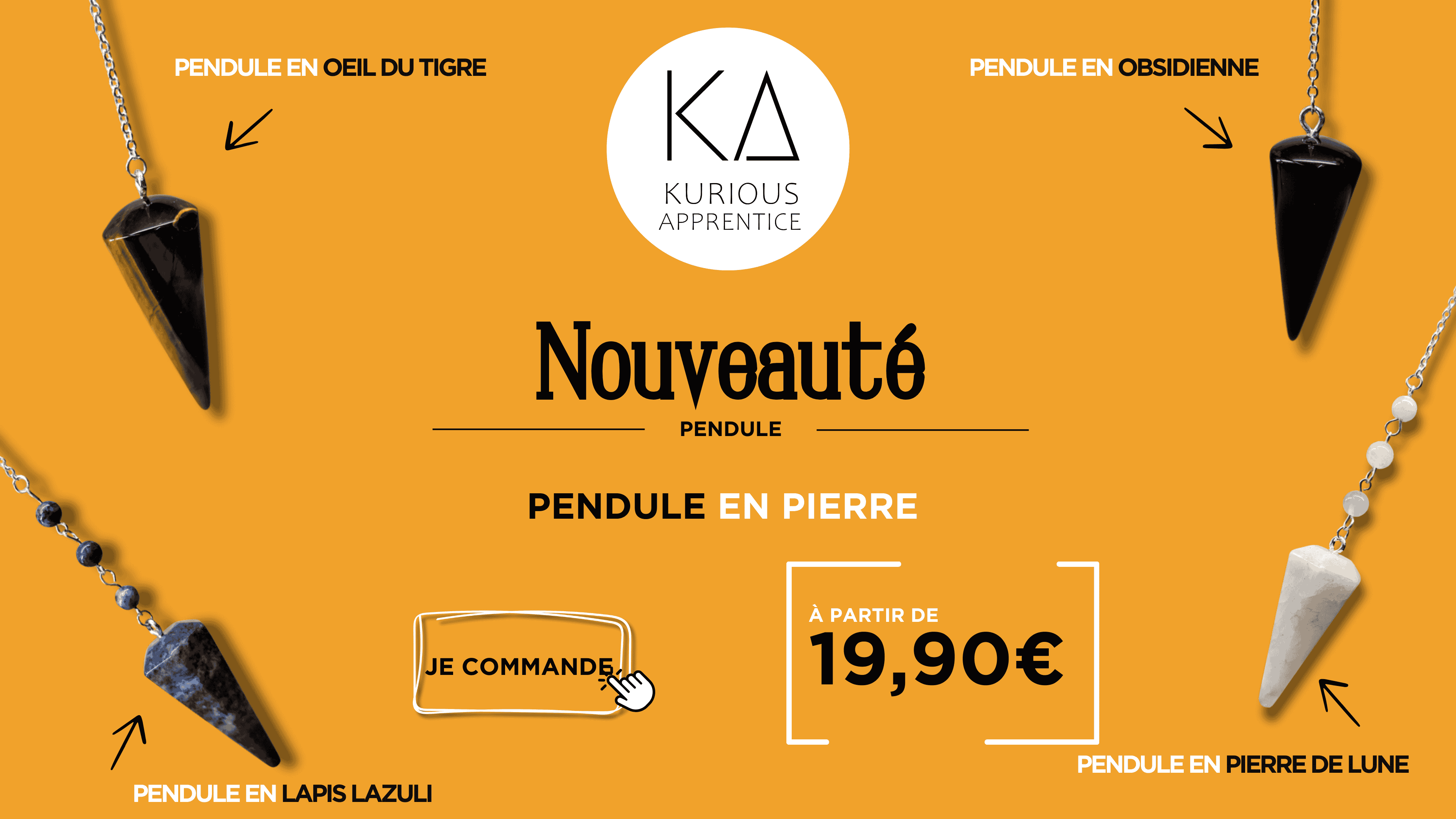 Nouveauté Pendule Kurious apprentice