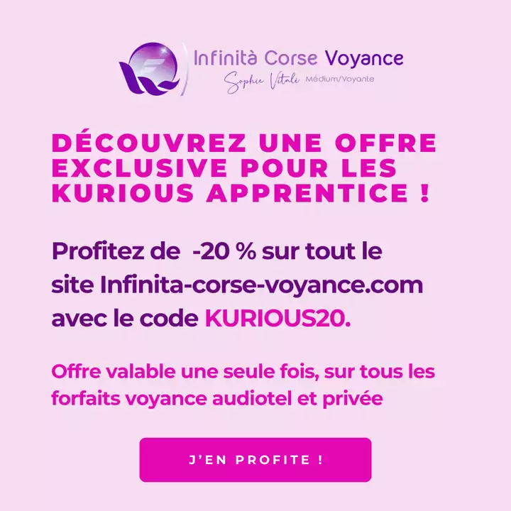 Partenariat Boutique esotérique Kurious Apprentice & Infinità Corse Voyance