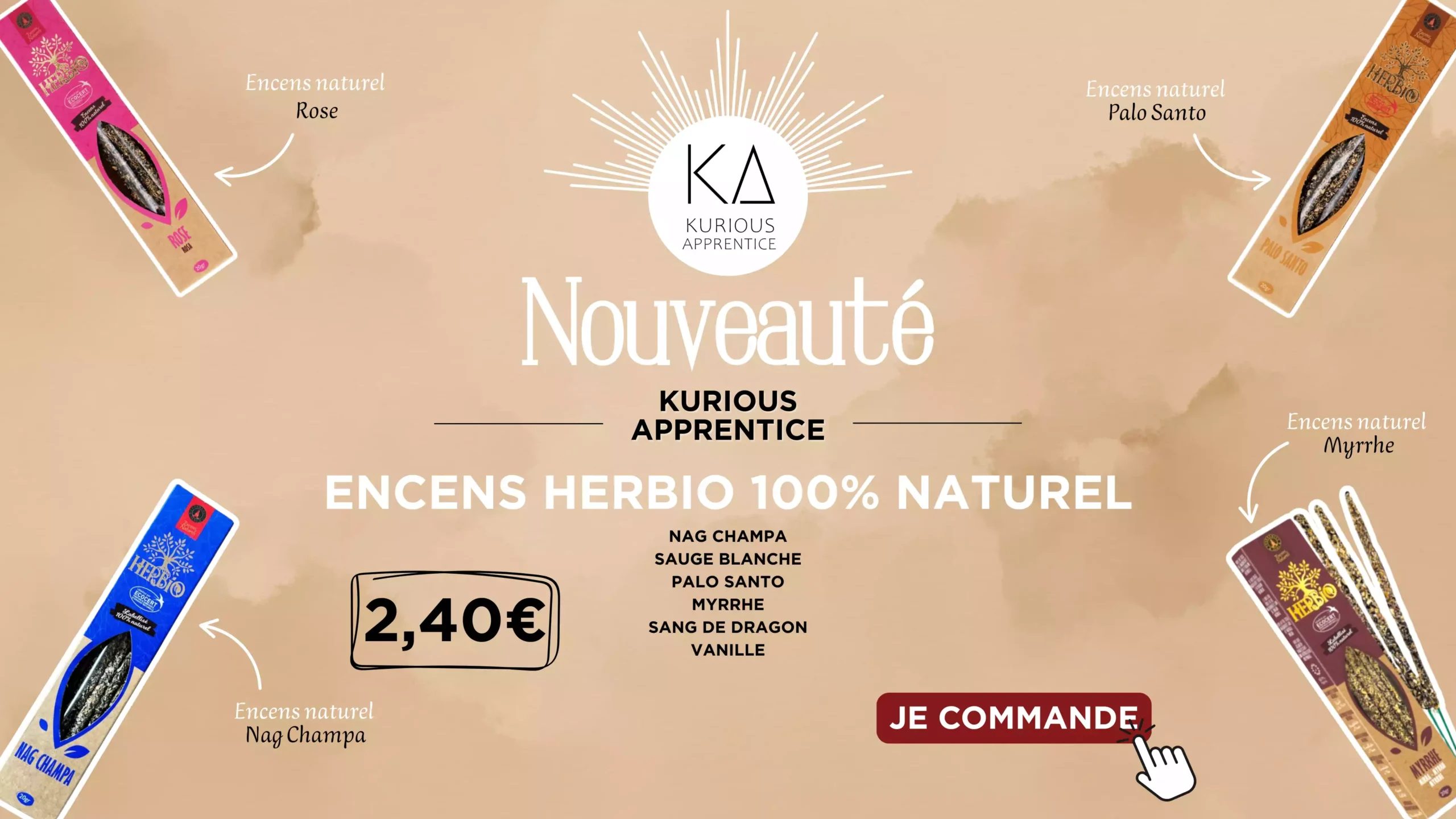 Encens herbio 100 naturel naturel ordi