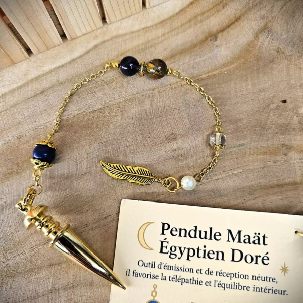 Pendule Maät Egyptien Doré KA