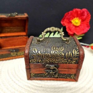 Boite Moyenne Style Colonial - Impression Fleurale