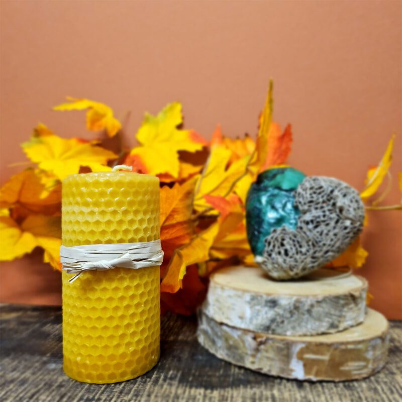 Cire D'abeille En Nids - Kit Fabrication Bougies Maison | 4 Peignes + Mèches + Décorations | Artisanat Facile