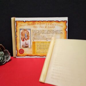 Bougie de Cire et Parchemin Notre Dame de Lourdes