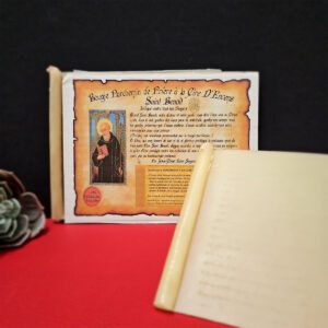 Bougie de Cire et Parchemin Saint Benoit
