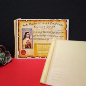 Bougie de Cire et Parchemin Sainte Thérèse