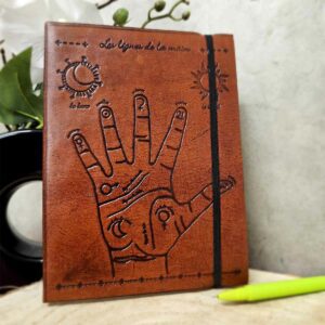 Carnet cuir moyen  - Chiromancie