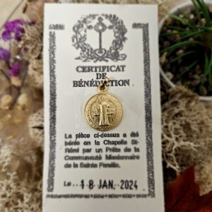 Médaille Sainte Bénie SAINT BENOIT - Doré
