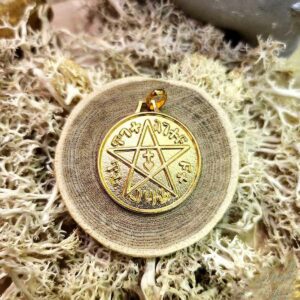 Médaille du pentagramme & sceau de Salomon doré