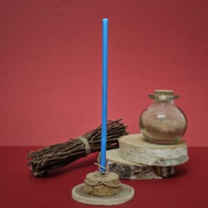 Mini Bougie De Rituel Cire D'Abeille - Bleu Roi