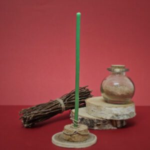 Mini Bougie De Rituel Cire D'Abeille - Verte