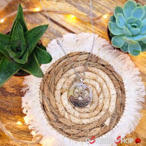 Pendentif Pentacle et croissant de Lune