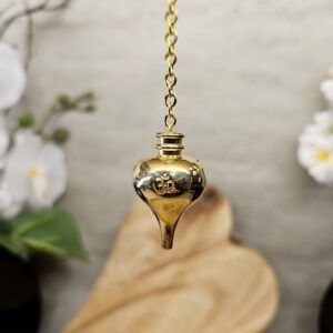 Pendule Goutte Dorée avec Gravure Om