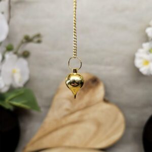 Pendule Goutte Métal Doré et Nickel