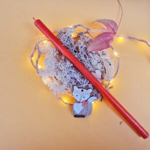 Bougie Cire d'Abeille Rouge