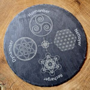 Plateau Harmonisant en Ardoise 20cm