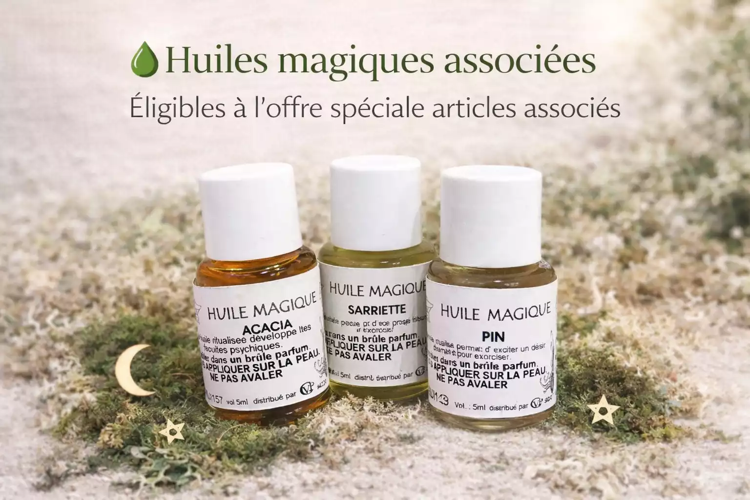 Sélection d’huiles magiques associées aux lectures de bien-être