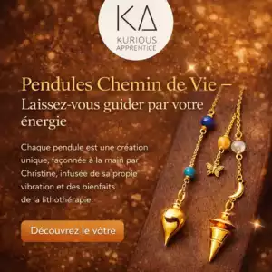 Pendules divinatoires artisanaux chemin de vie en lithothérapie pour accompagner l’énergie et la pratique spirituelle