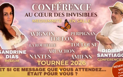 Conférence Médiumnité avec Sandrine Dias et Didier Santiago – Tournée 2026 (7 villes)