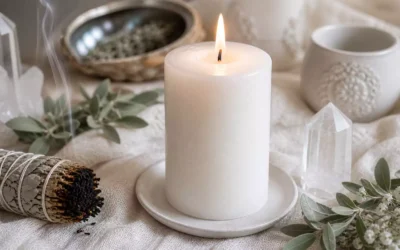 Bougie blanche : purification, paix et lumière