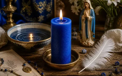 Bougie bleue : paix, communication et guérison