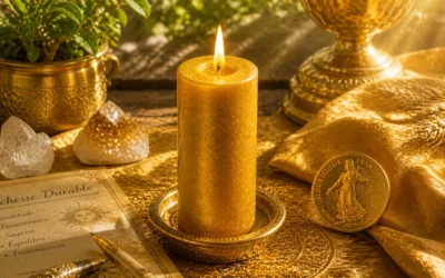 Bougie dorée : richesse, abondance et succès solaire