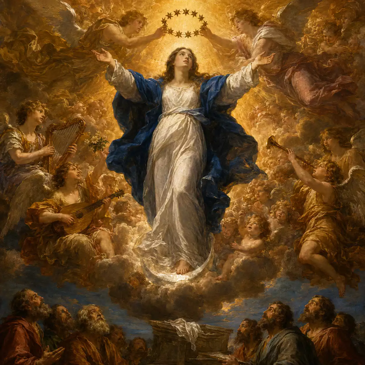 Vierge en Gloire — Assomption inspirée du chef-d'œuvre de Titien (Frari, Venise)