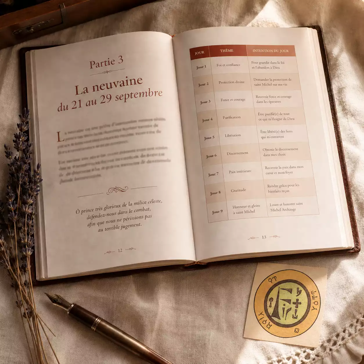 Pack Saint Michel — Bouclier Céleste (bougie neuvaine + 2 encens + pentacle + livret PDF) – Image 3